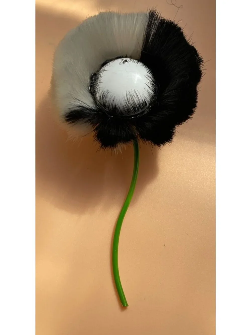 Hattie Carnegie Unsigned Vintage Powder Puff Brushing Flower Brooch Retro Mod Ar